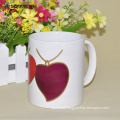 11oz ceramic white sublimation blank mug with two heart color changing